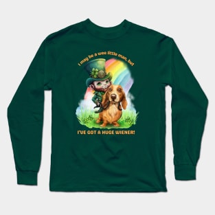 Little Leprechaun with a Huge Wiener Long Sleeve T-Shirt